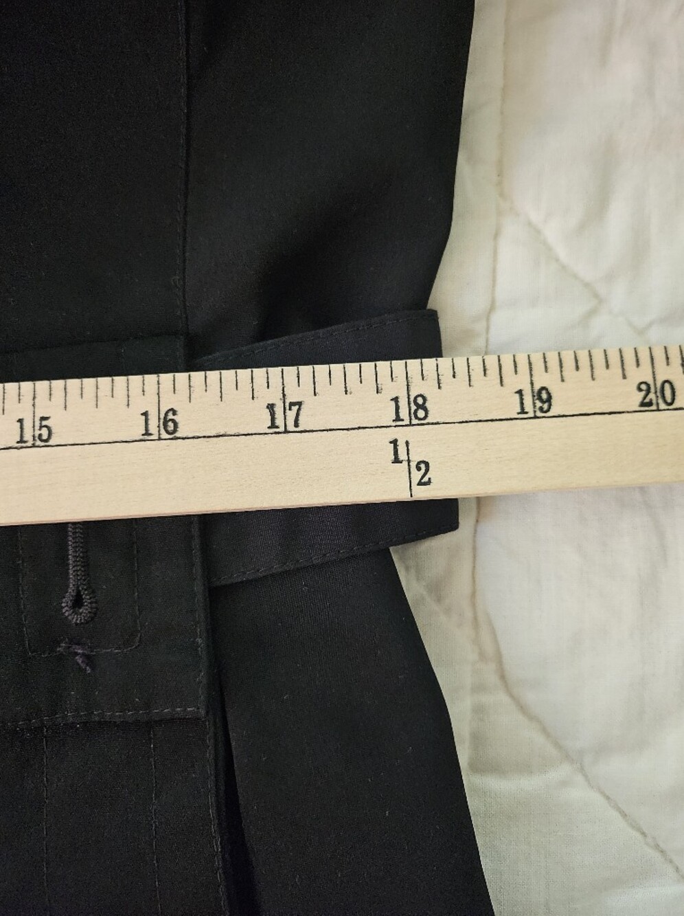 London Fog - FOG - Black Trench Coat- Size M - Picture 6 of 8
